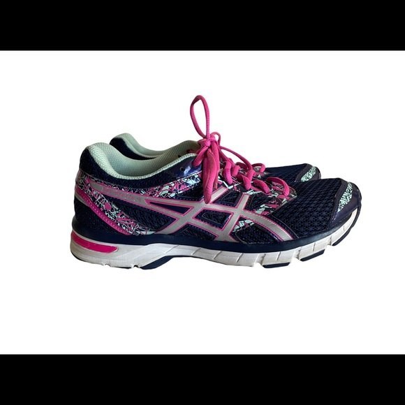 ASICS Gel Kayona 22 Sneaker Running Shoe Navy Pink Green Women’s Sz 8.5 Medium - Picture 2 of 9